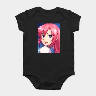 manga pink hair anime girl Baby Bodysuit